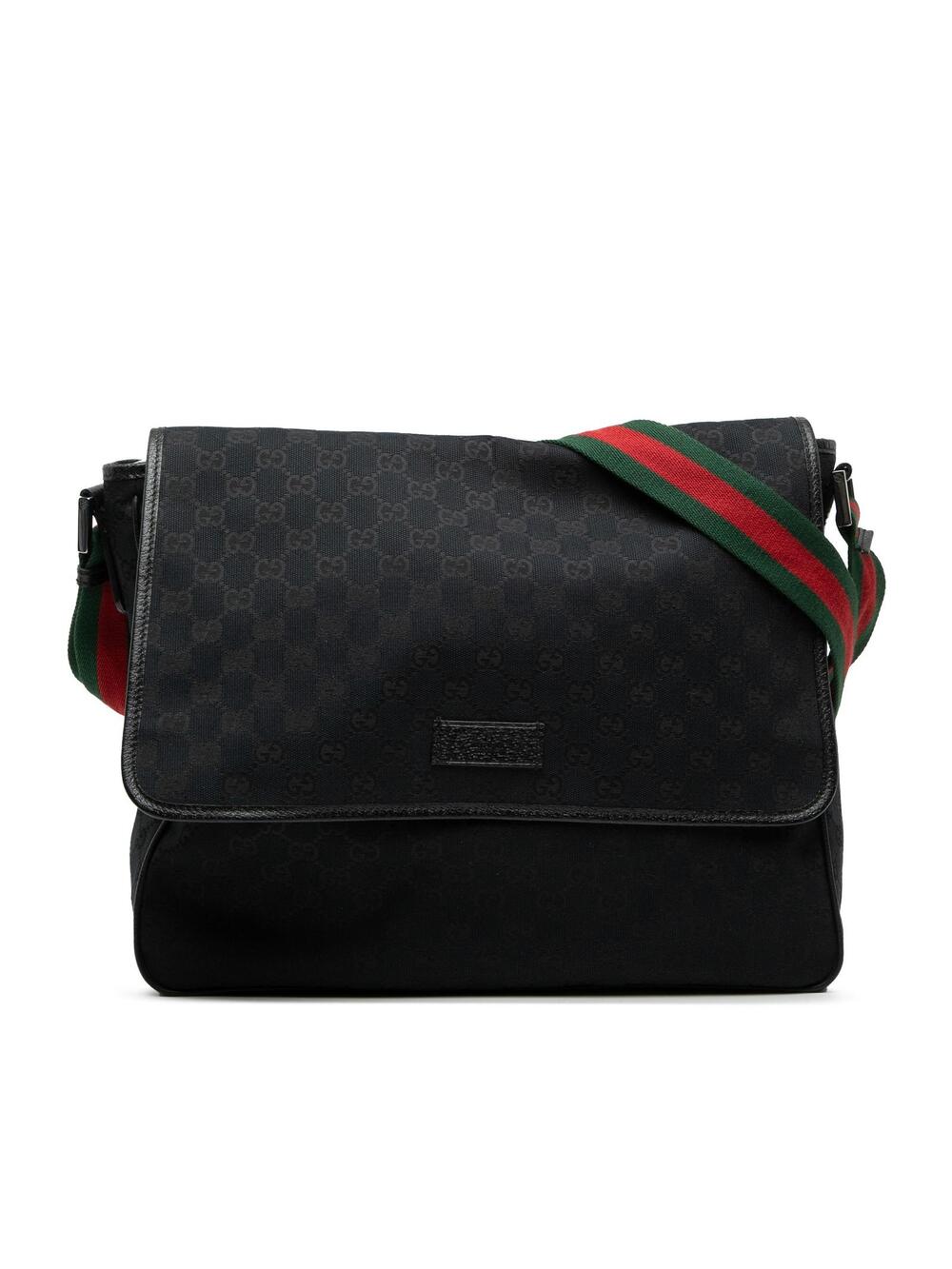 Gucci Gg Canvas Web Flap Messenger Bag #341569G71B